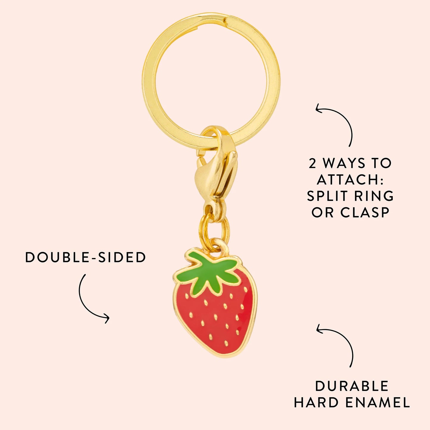 Strawberry Dog Collar Charm by The Foggy Dog