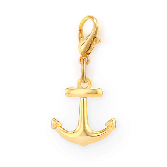 Gold Anchor Dog Collar Charm by The Foggy Dog