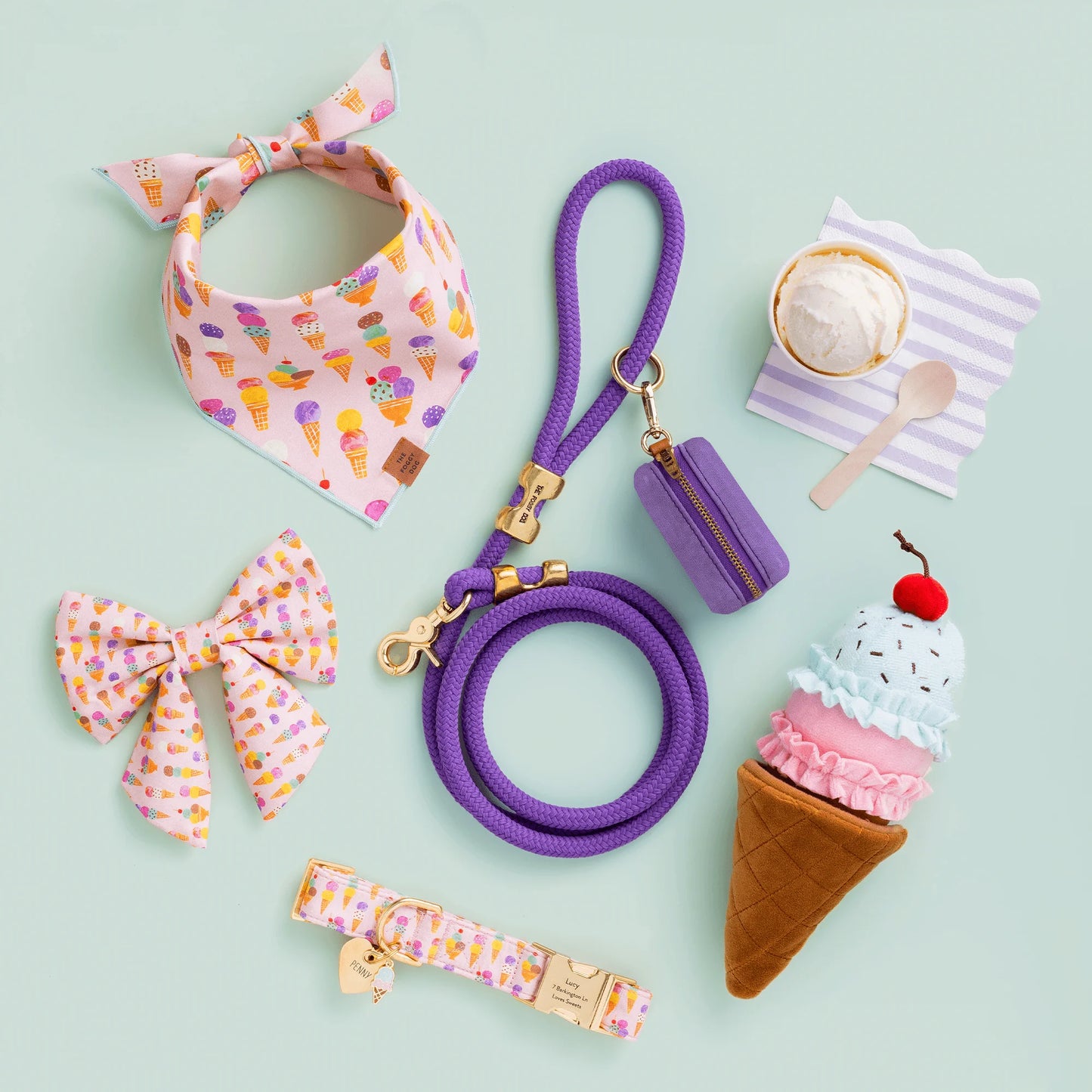 Ice Cream Dog Collar Charm by The Foggy Dog