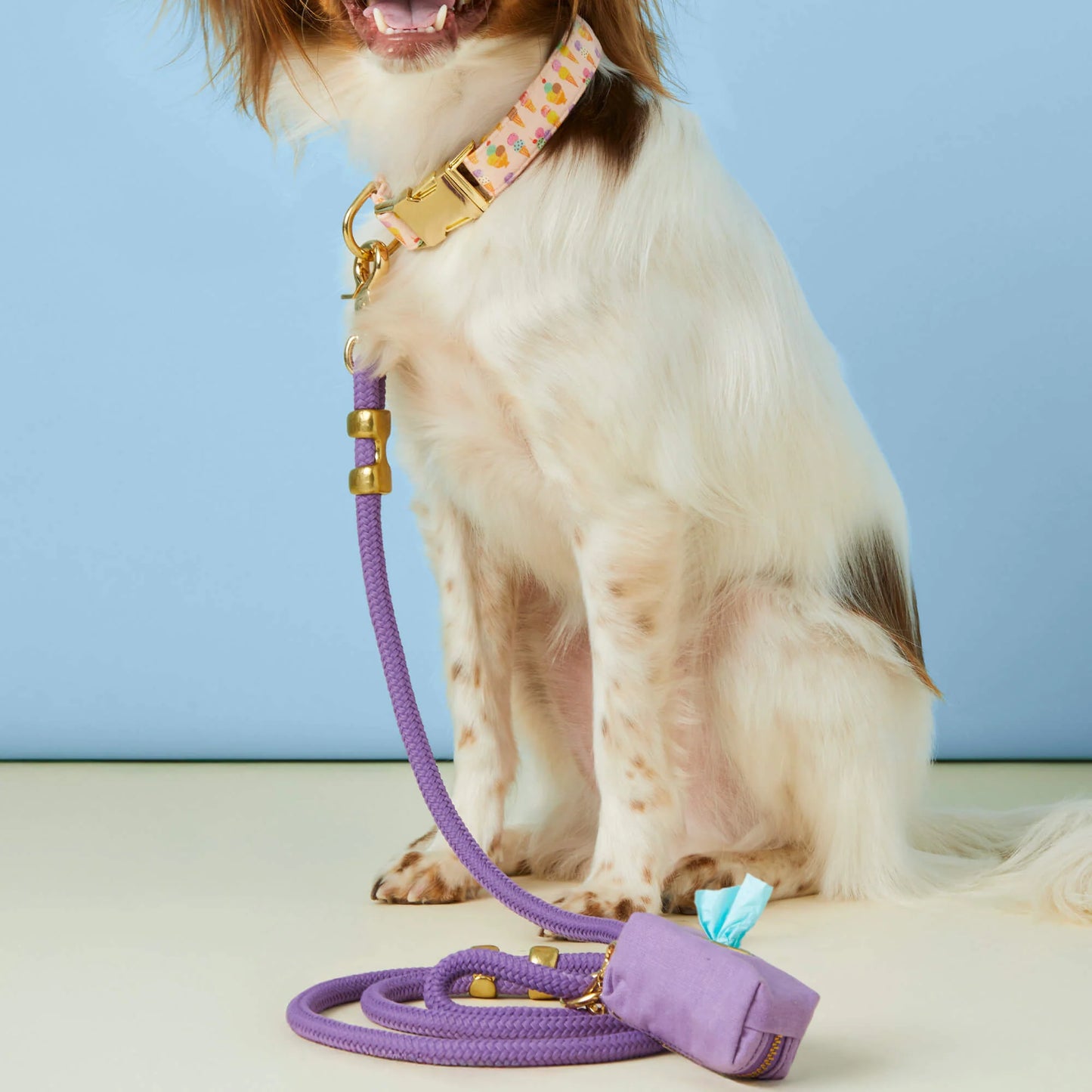 Violet Waxed Canvas Waste Bag Holder by The Foggy Dog