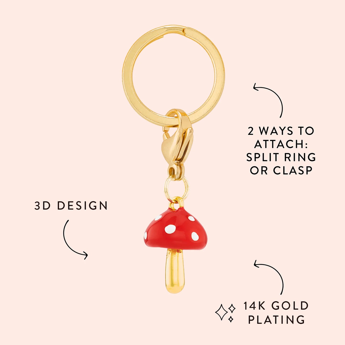 Toadstool Collar Charm by The Foggy Dog