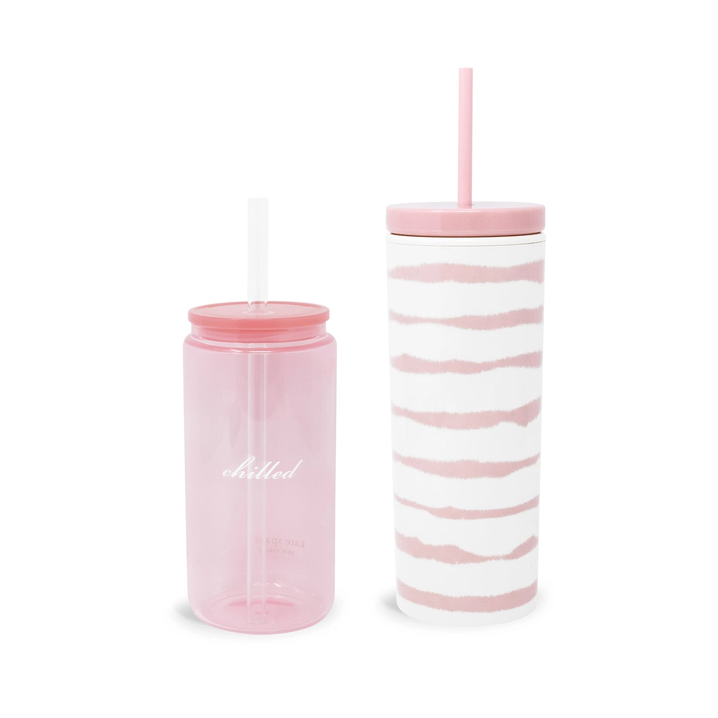 Kate Spade New York Goddess Stripe Acrylic Tumbler w/ Straw