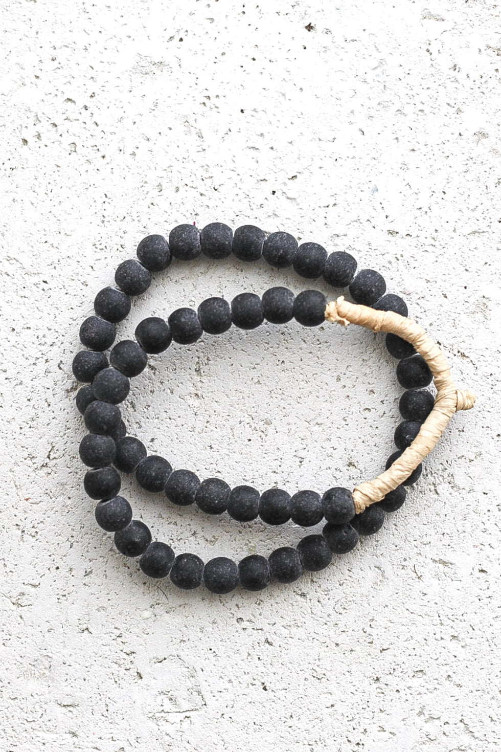 Black Frosted Glass Decorative Beads