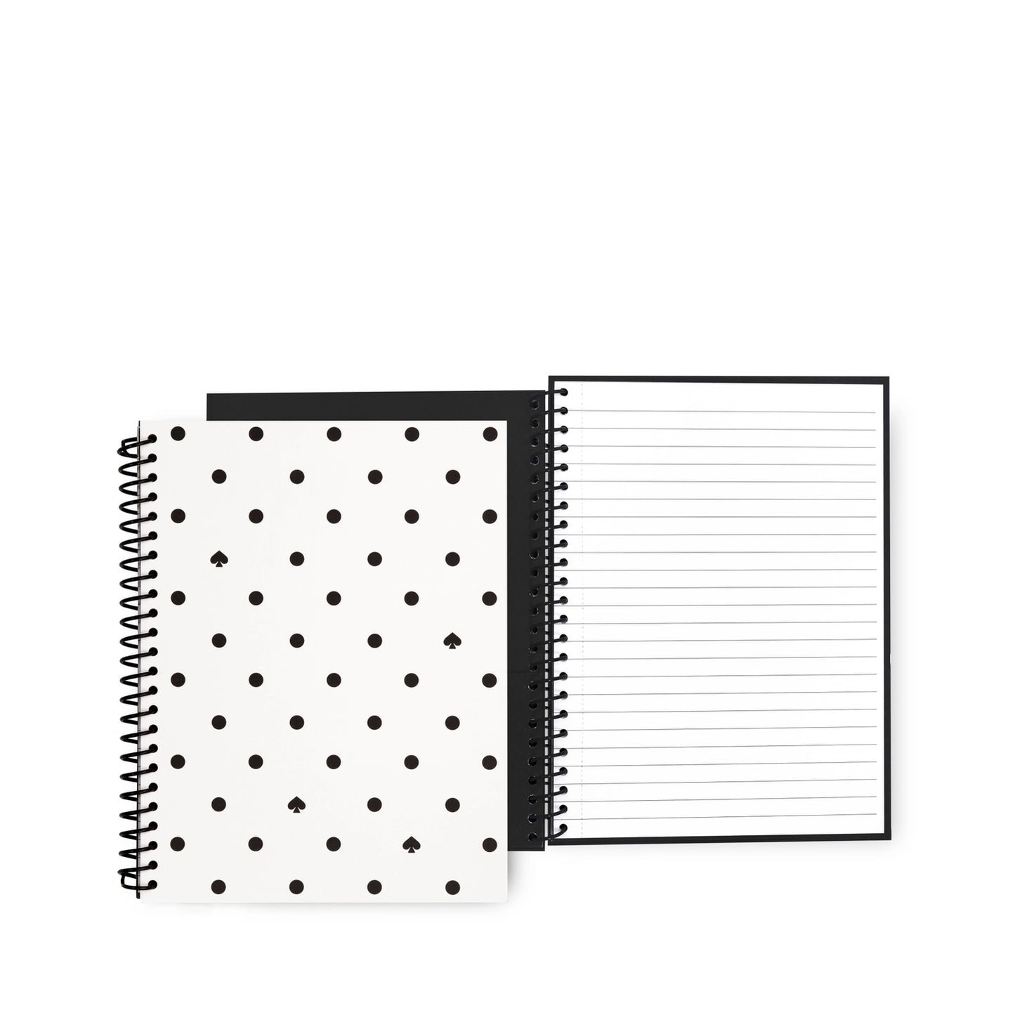 Kate Spade New York Black Spade Dot Small Spiral Notebook