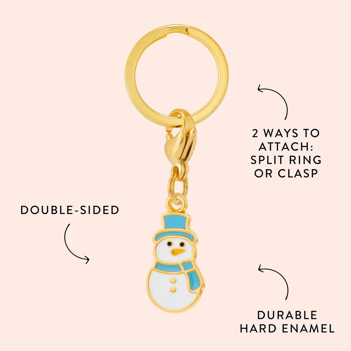 Snowman Dog Collar Charm by The Foggy Dog