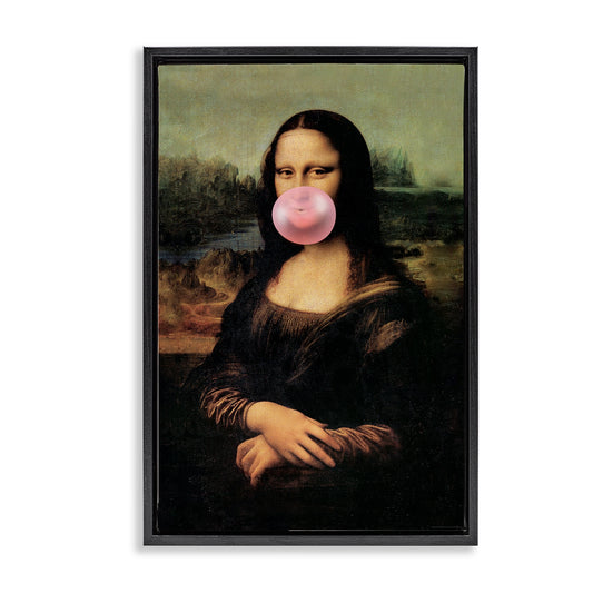 Mona Lisa & Bubblegum Framed Wall Art 20x30"