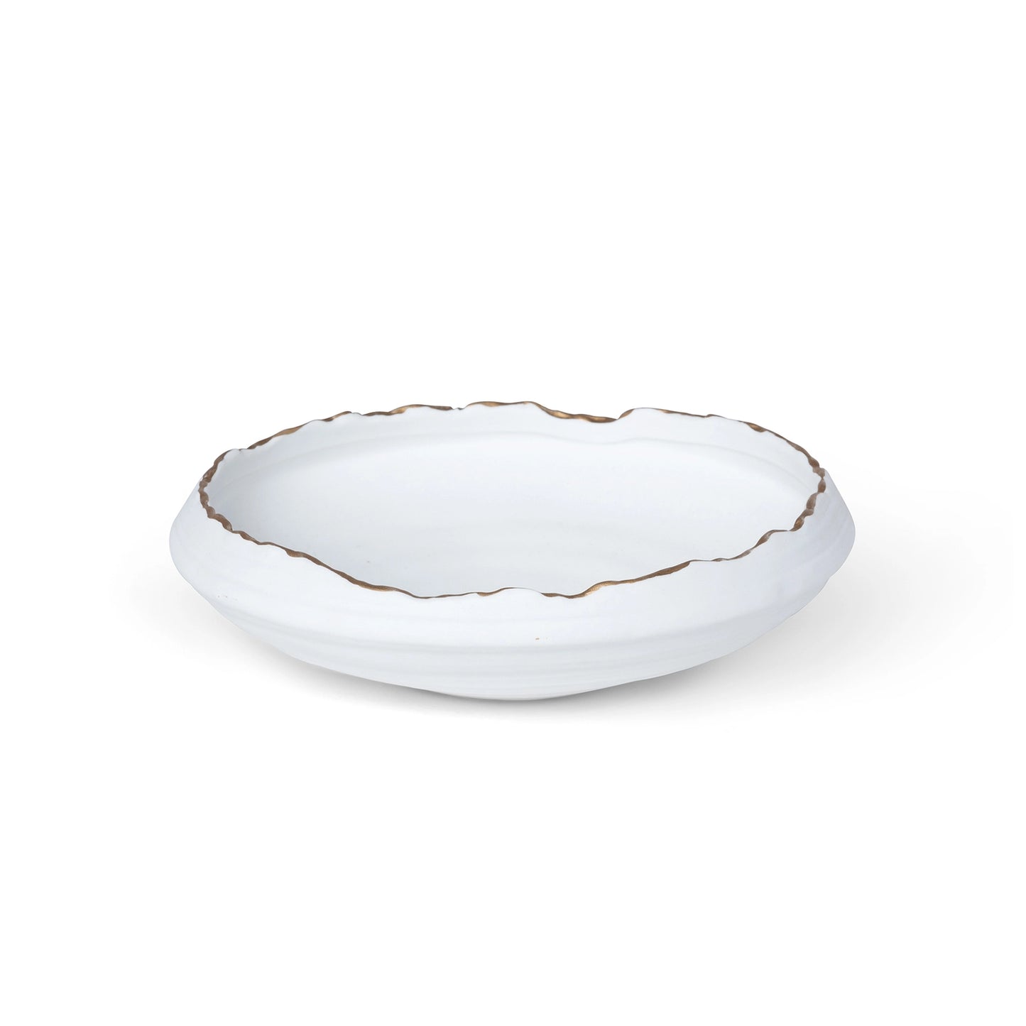 9.25" Gilded Organic Edge Shallow Bowl