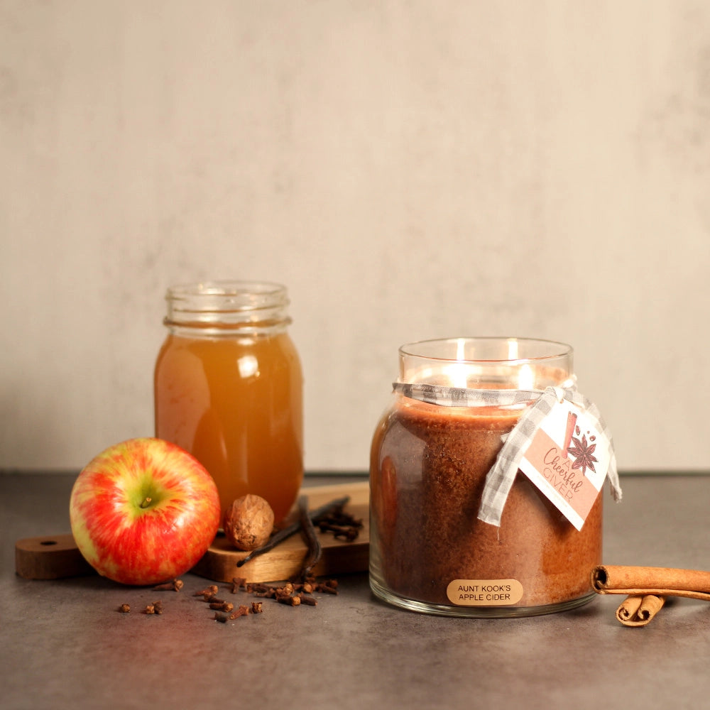 Aunt Kook's Apple Cider - 34 oz Jar Candle