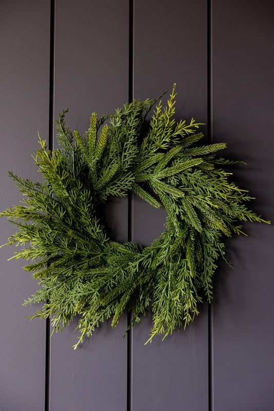 Norfolk & Cypress Mixed Real Touch Mini Wreath