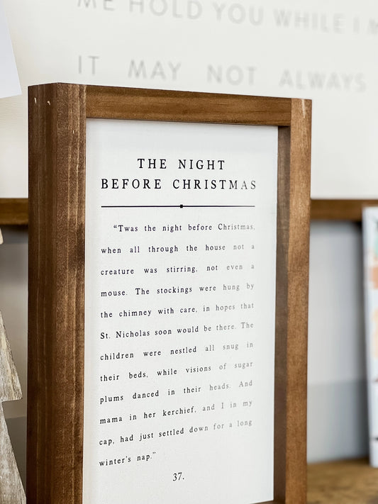 The Night Before Christmas Framed Wall Art (17x25")