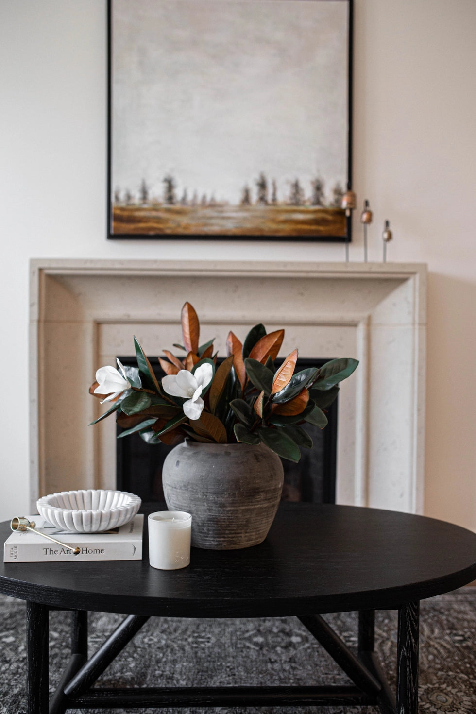 Faux Magnolia Stems w/ Leaves