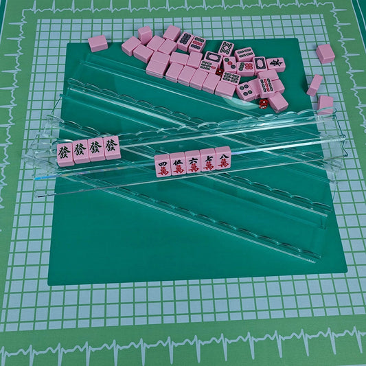 20" Acrylic Tile Rack & Pusher Set for American Mahjong (2 Colors)