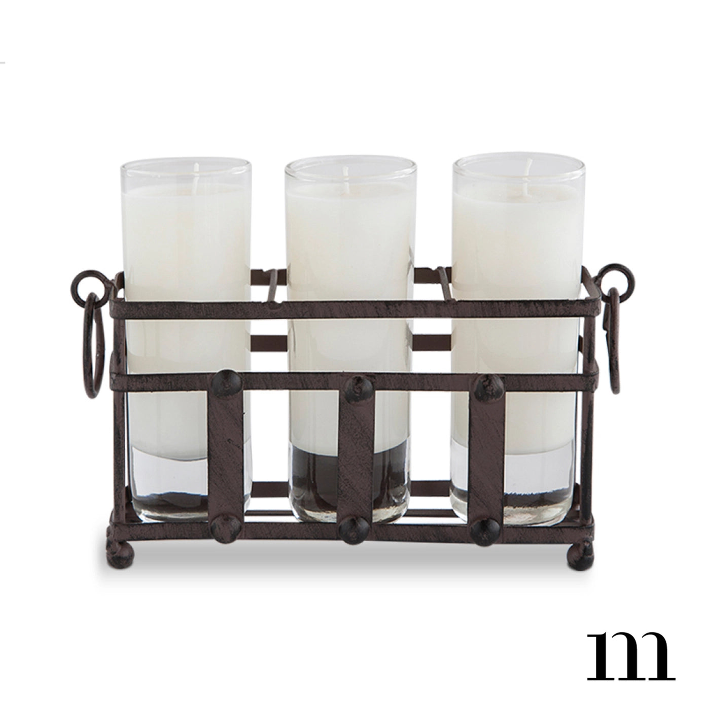 Three Votive Metal Holder