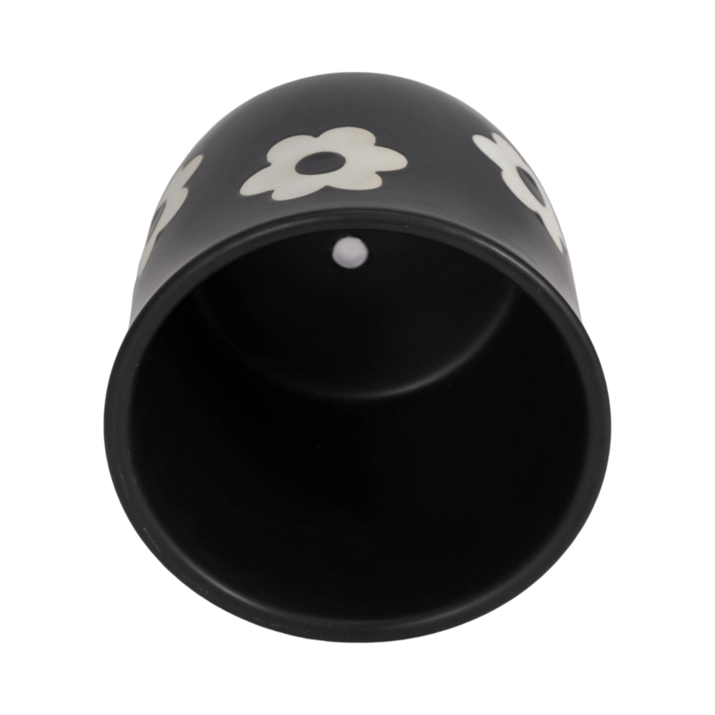 6" Black & White Flower Power Planter