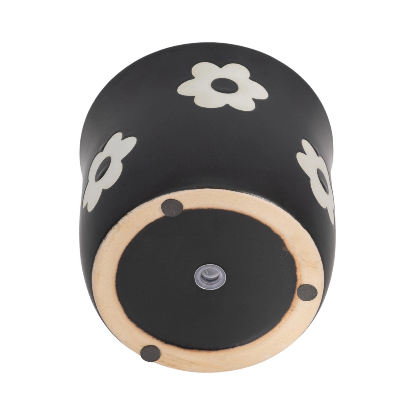 6" Black & White Flower Power Planter