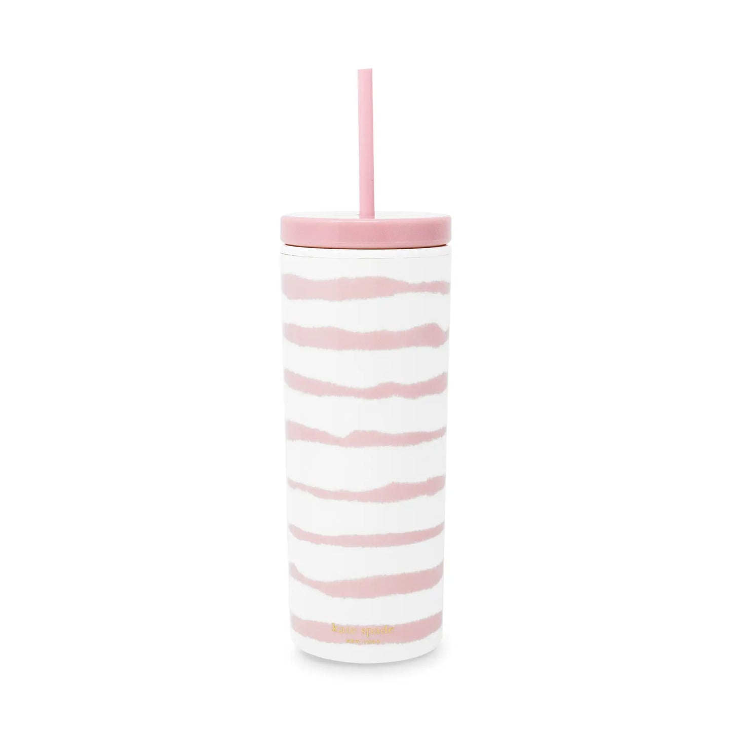 Kate Spade New York Goddess Stripe Acrylic Tumbler w/ Straw