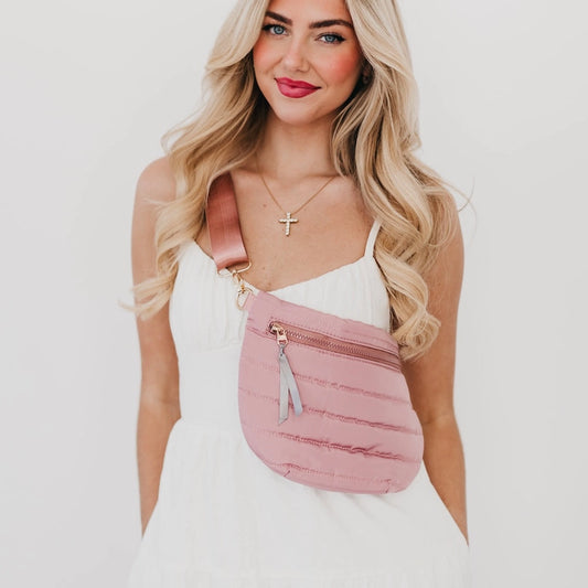 Jolie Puffer Bum Bag - Pink