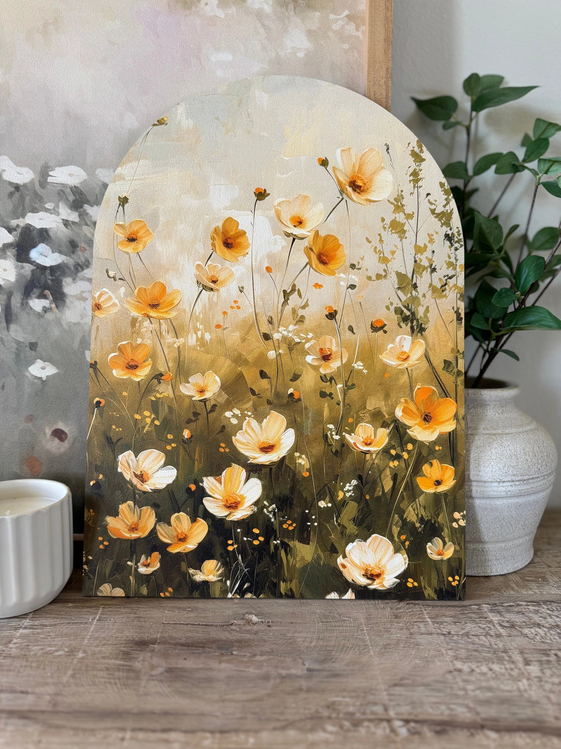 Yellow Summer Vintage Arch Art