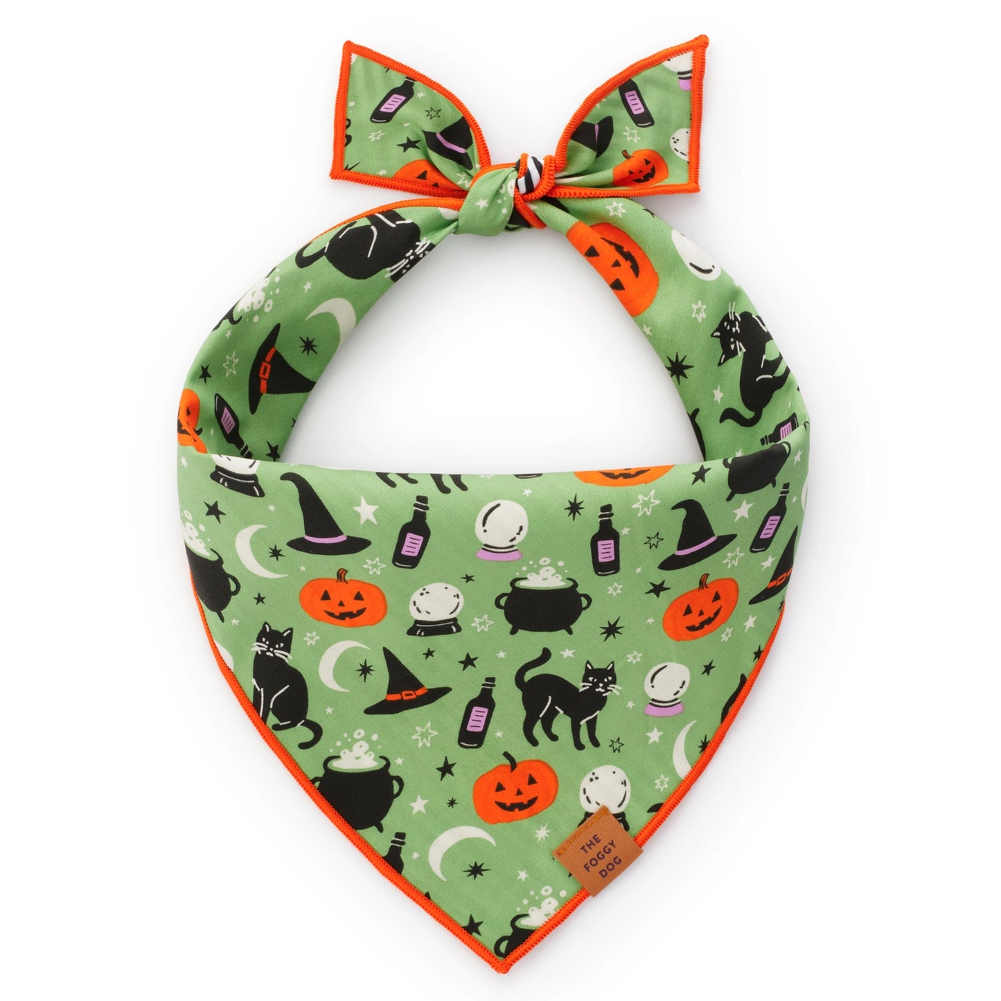 Spellbound Reversible & Glow-in-the-Dark Dog Bandana by The Foggy Dog