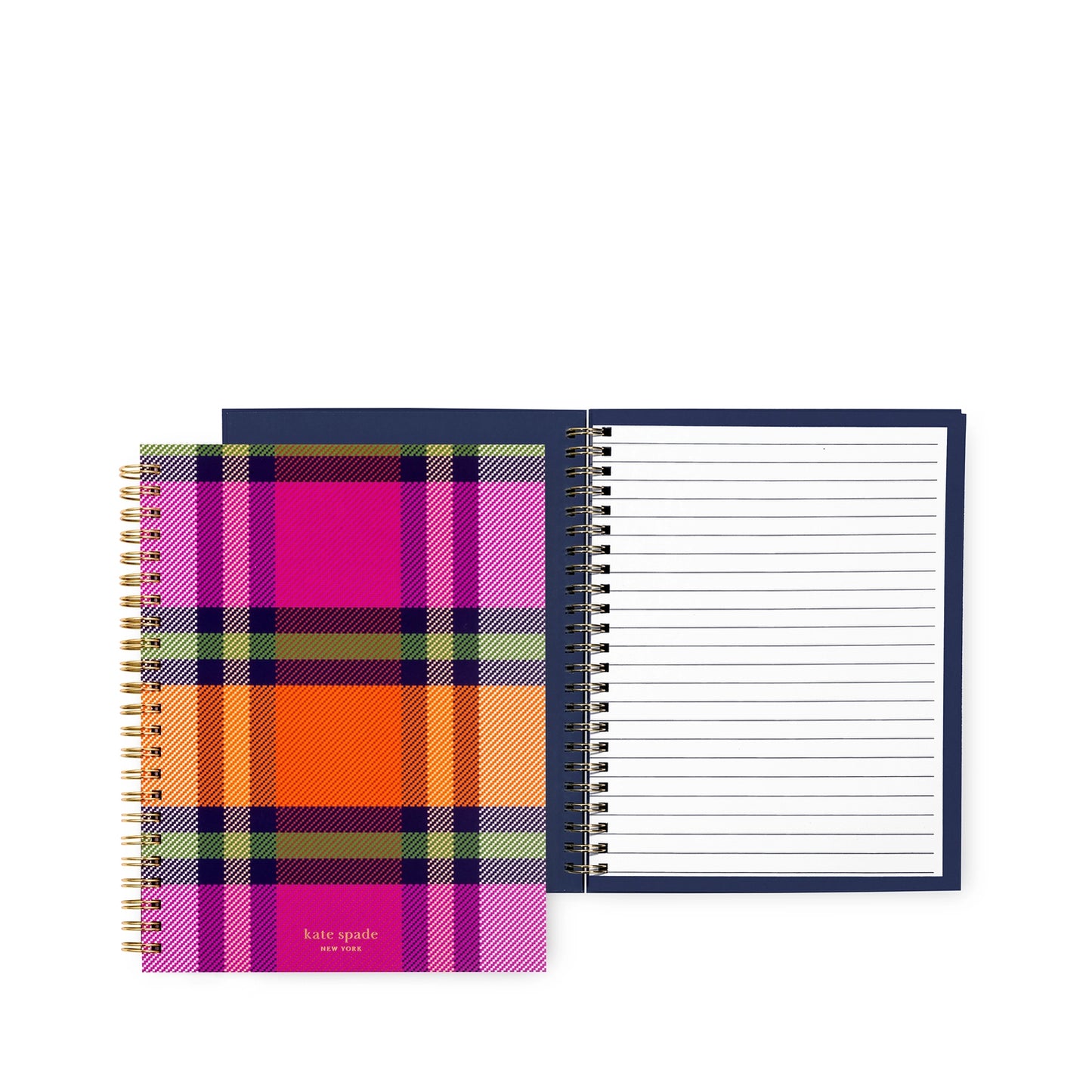 Kate Spade New York Grand Plaid Duo Small Spiral Notebook
