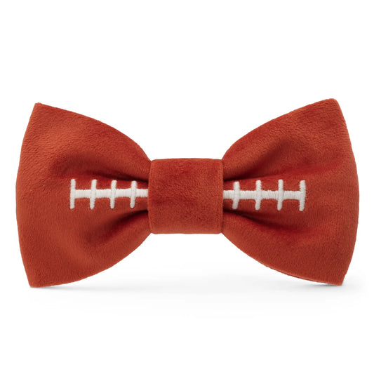 Football Embroidered Dog Bow Tie by The Foggy Dog