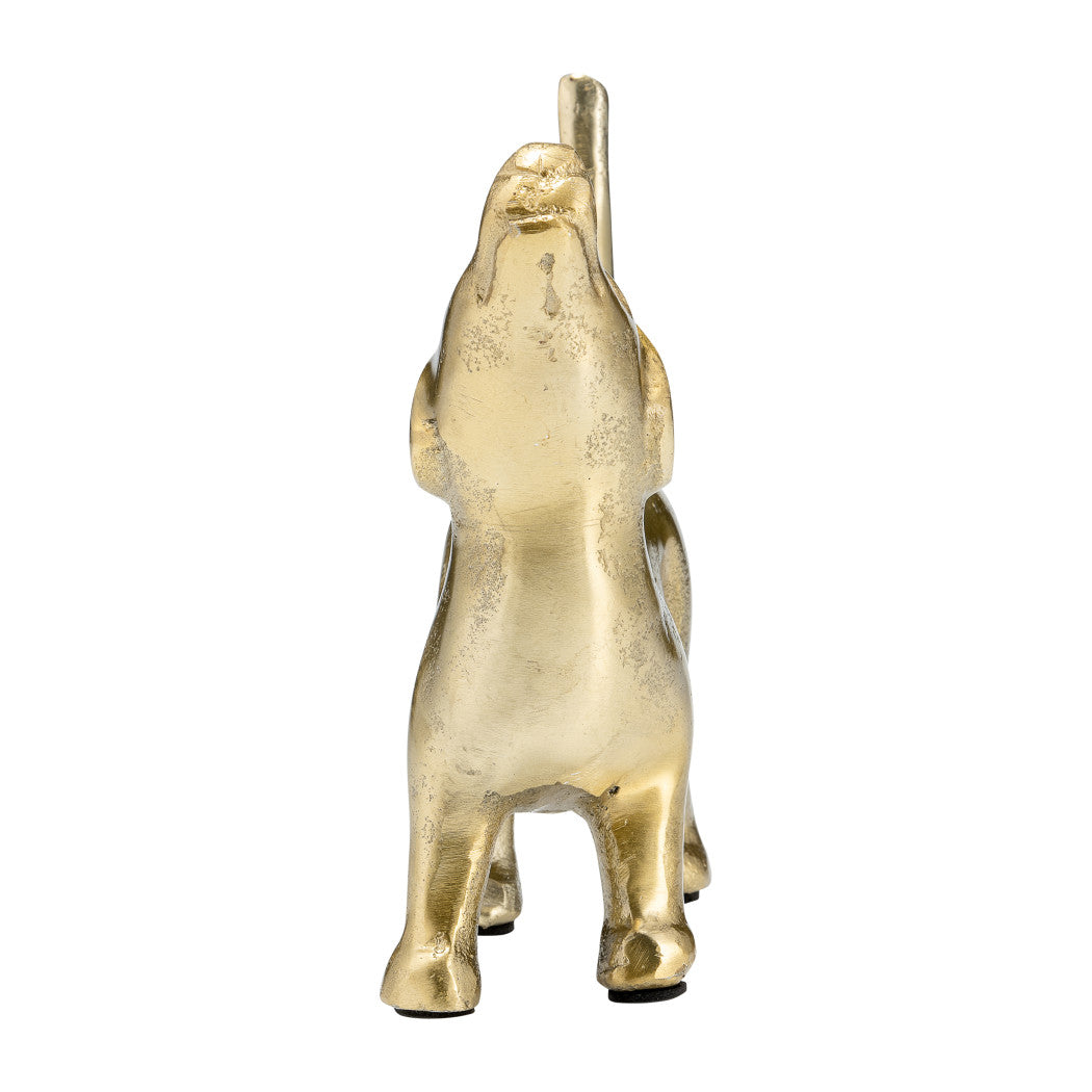 Modern Gold Howling Dog Figurine