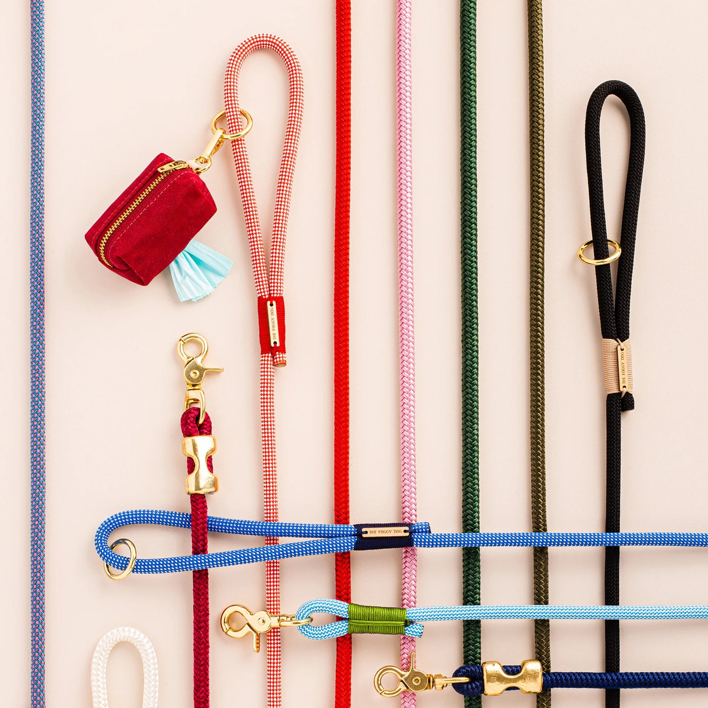 Ruby Waxed Canvas Waste Bag Holder by The Foggy Dog
