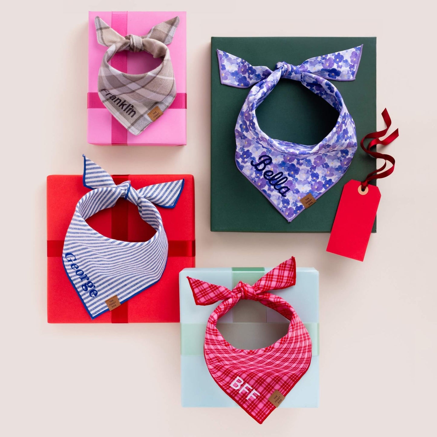 Pressed Pansies Dog Bandana by The Foggy Dog