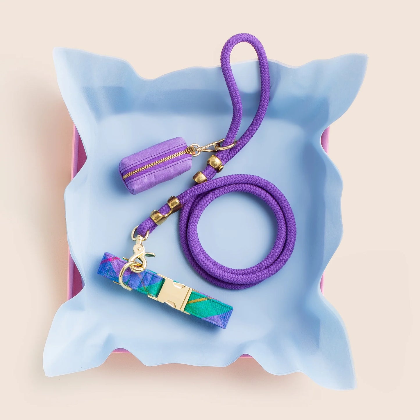 Violet Marine Rope Dog Leash by The Foggy Dog