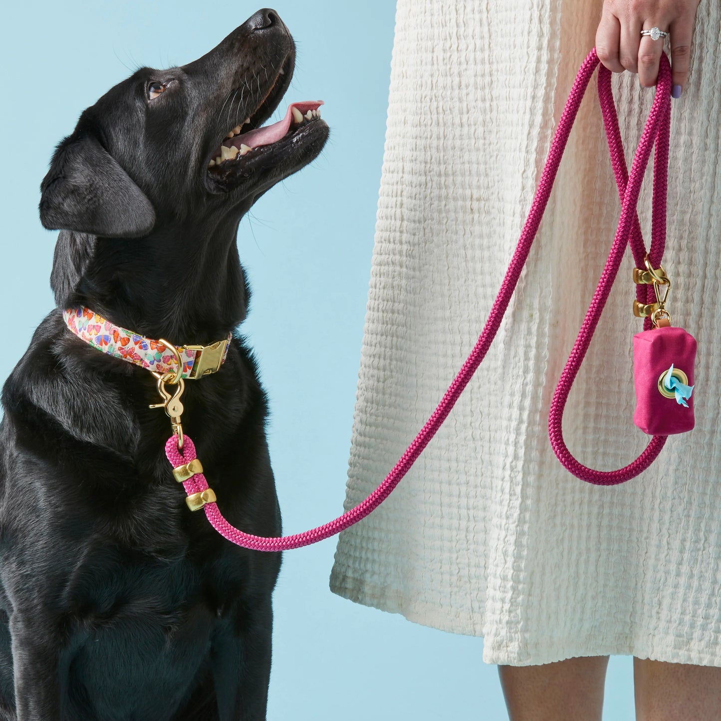 Hot Pink Marine Rope Dog Leash by The Foggy Dog
