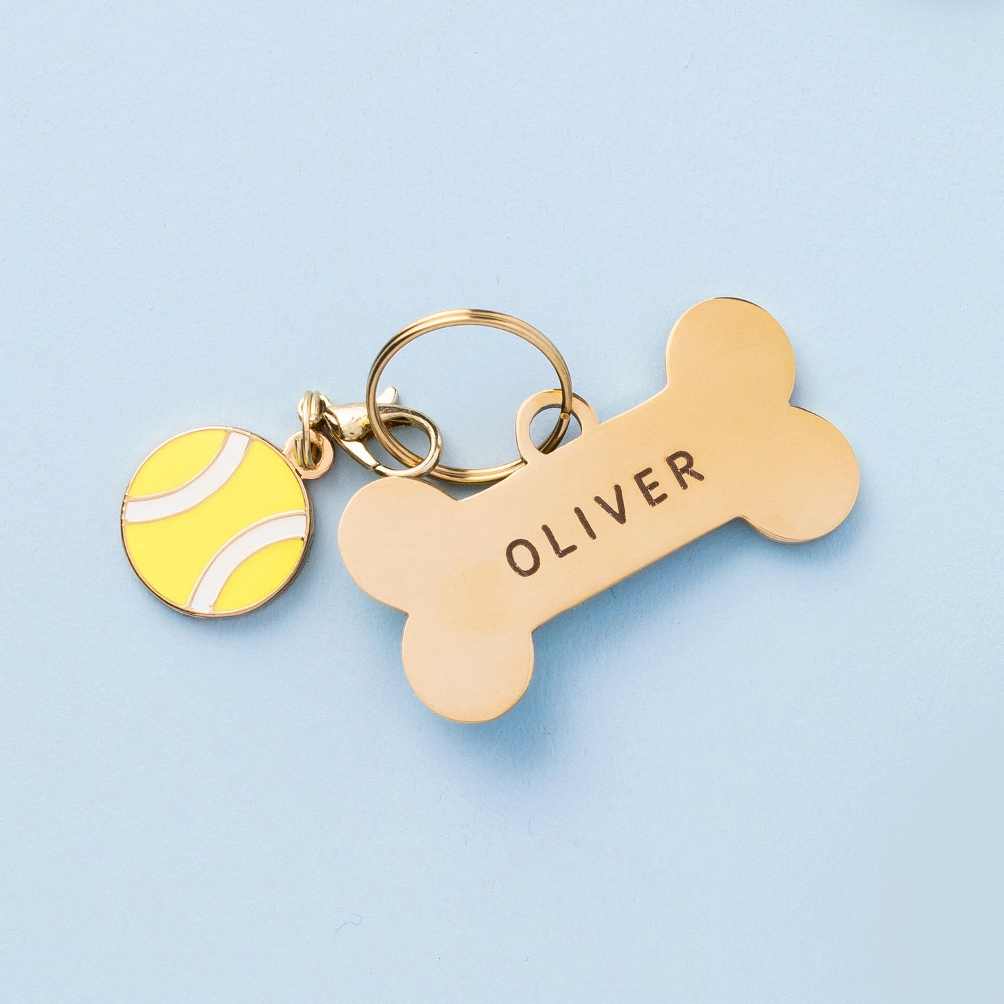Tennis Ball Dog Collar Charm by The Foggy Dog