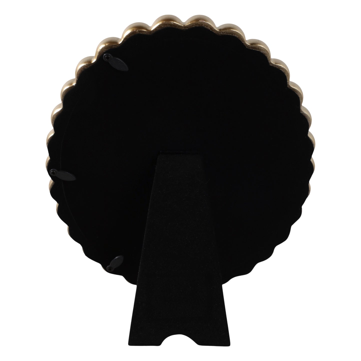 Oval Beaded Photo Frame w/ Matte Gold Finish
