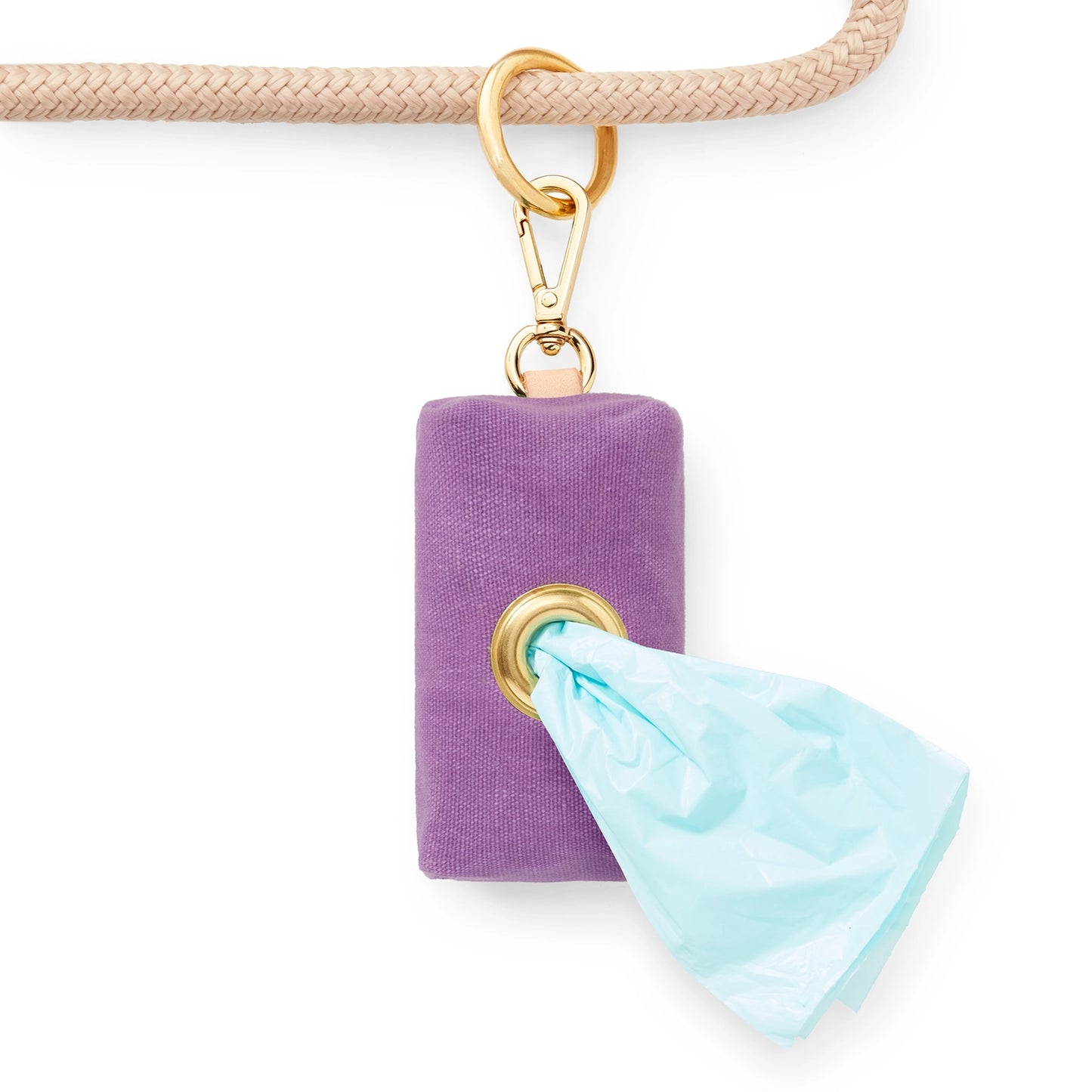 Violet Waxed Canvas Waste Bag Holder by The Foggy Dog