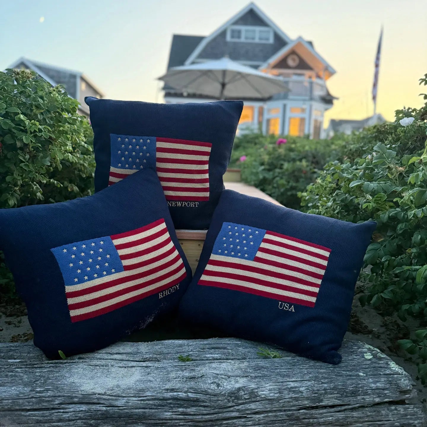 Nantucket Flag Throw Pillow