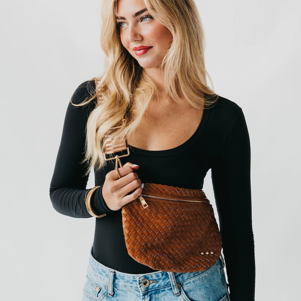 Westlyn Woven Bum Bag - Brown