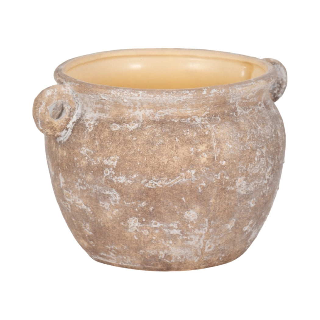 10" Textured Stoneware Garden Planter