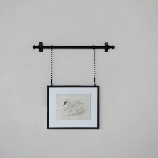 Iron Framed Glass Photo Display with Swan Bracket (Holds 12" x 10" Photo)
