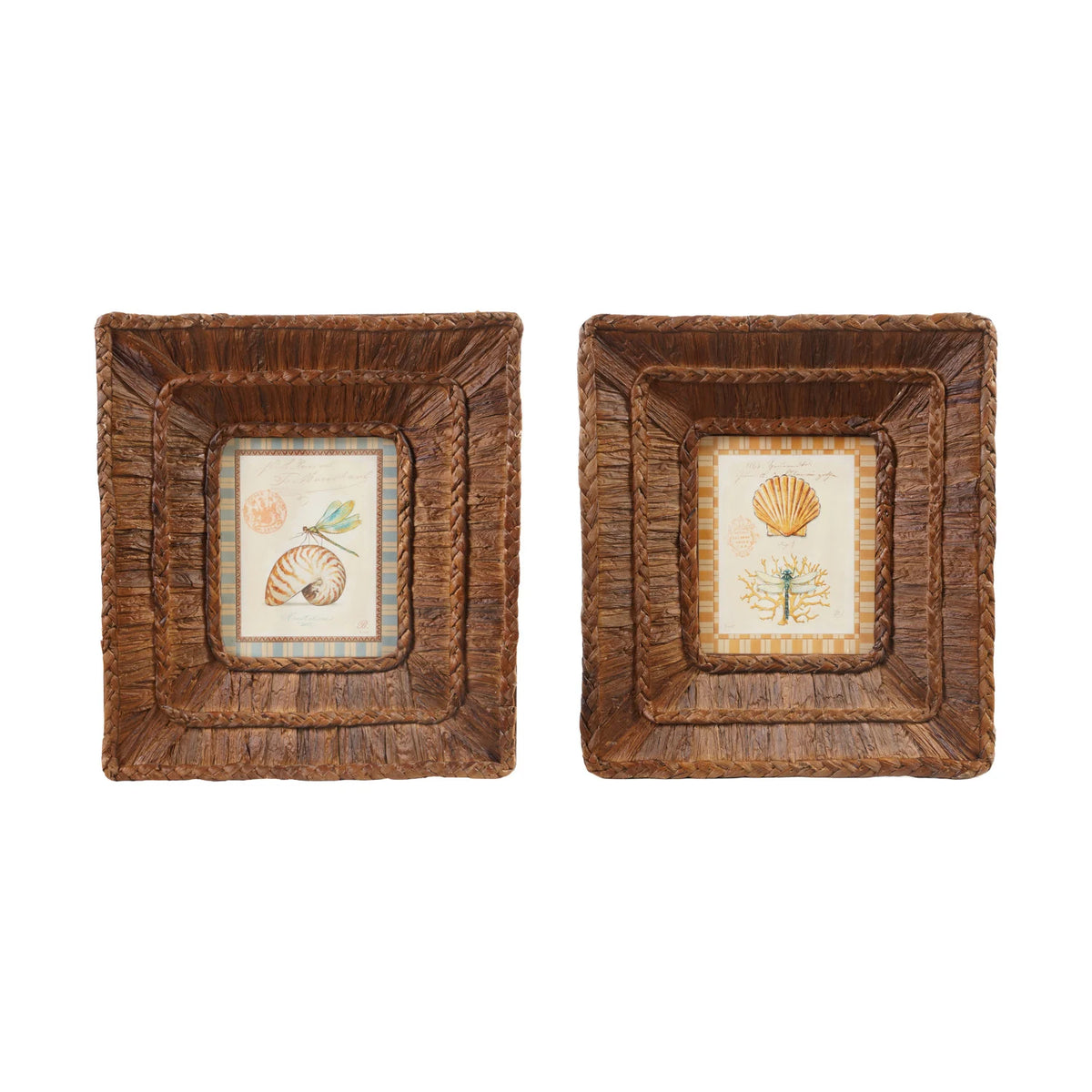 Woven Water Hyacinth Framed Wall Art (2 Styles)