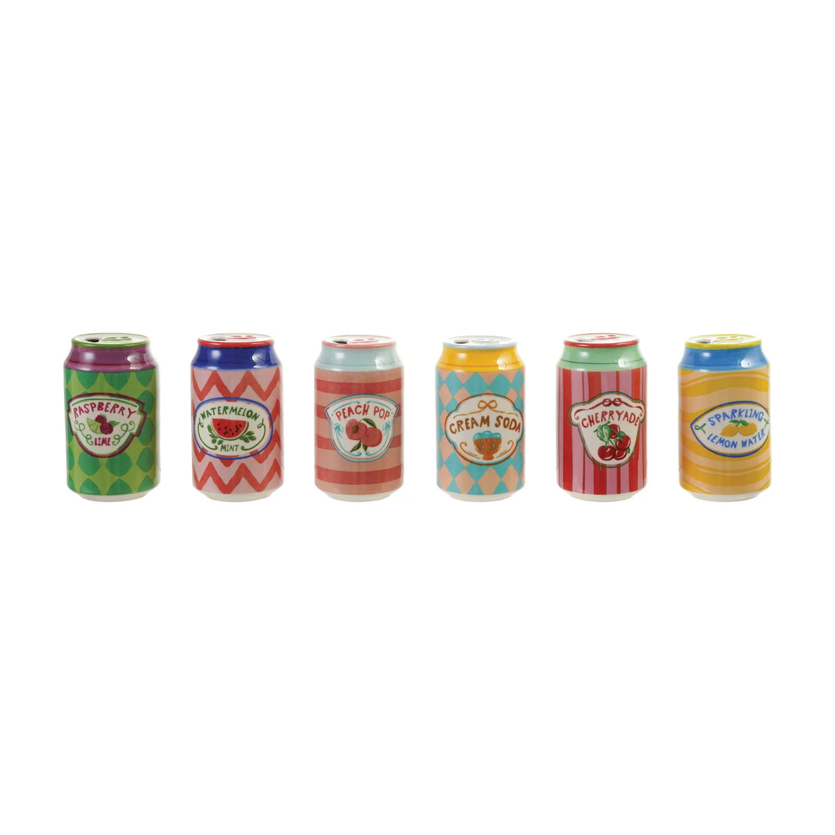 Hand-Painted Stoneware Soda Can Vase (6 Styles)