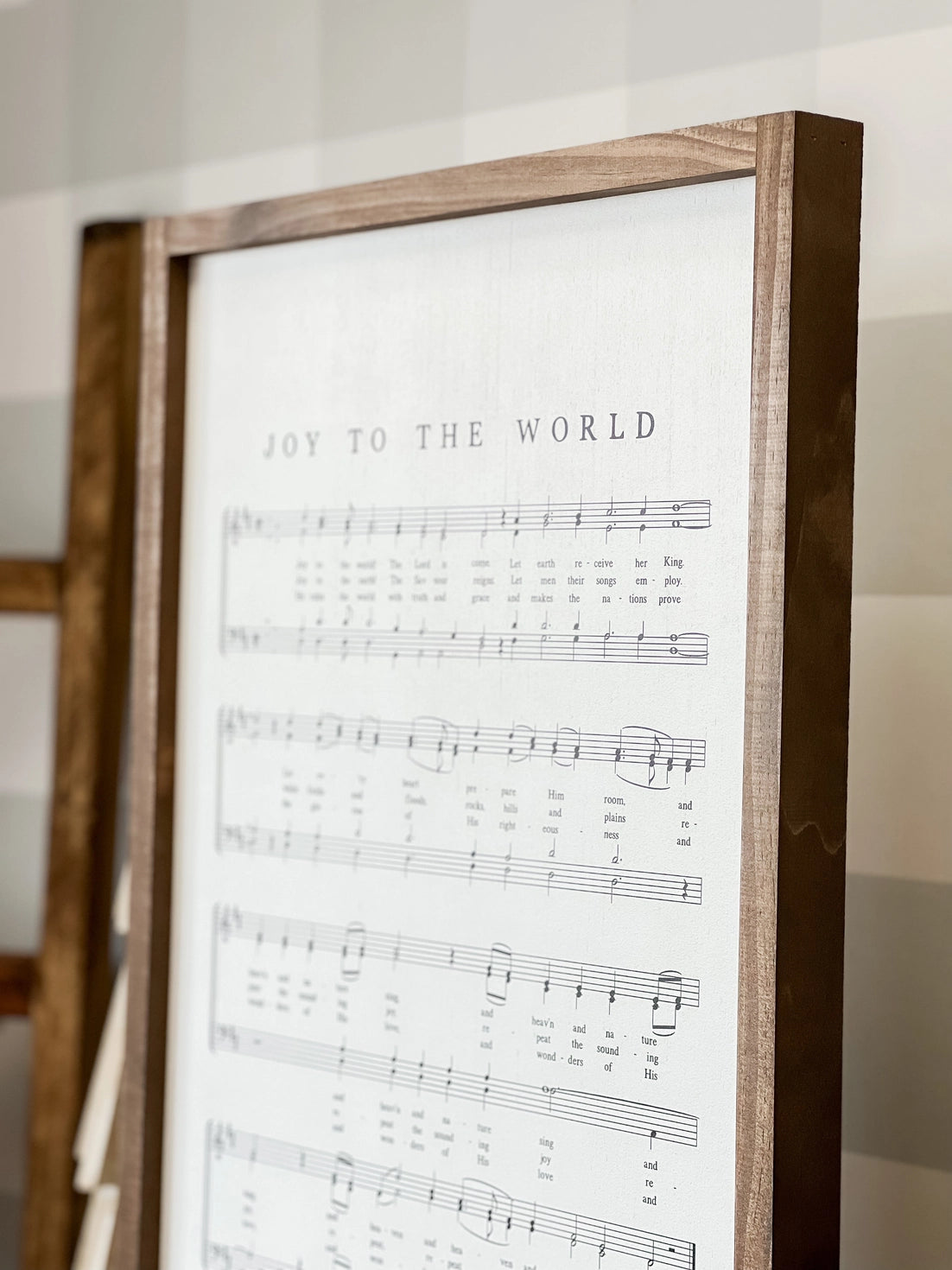 Joy To the World Hymn Framed Wall Art (13x17")