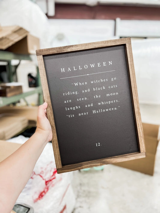 When Witches Go Riding Framed Wall Art (17x25")