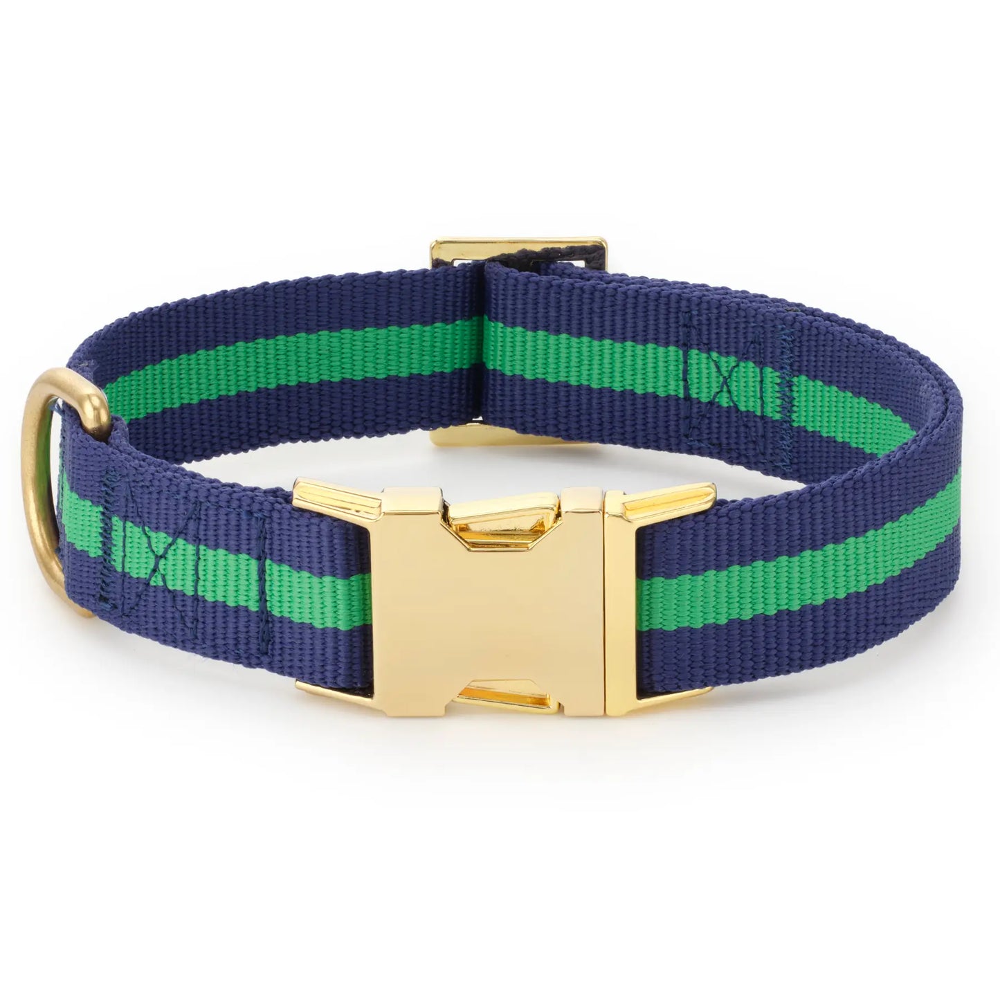 Camden Striped Webbing Dog Collar by The Foggy Dog
