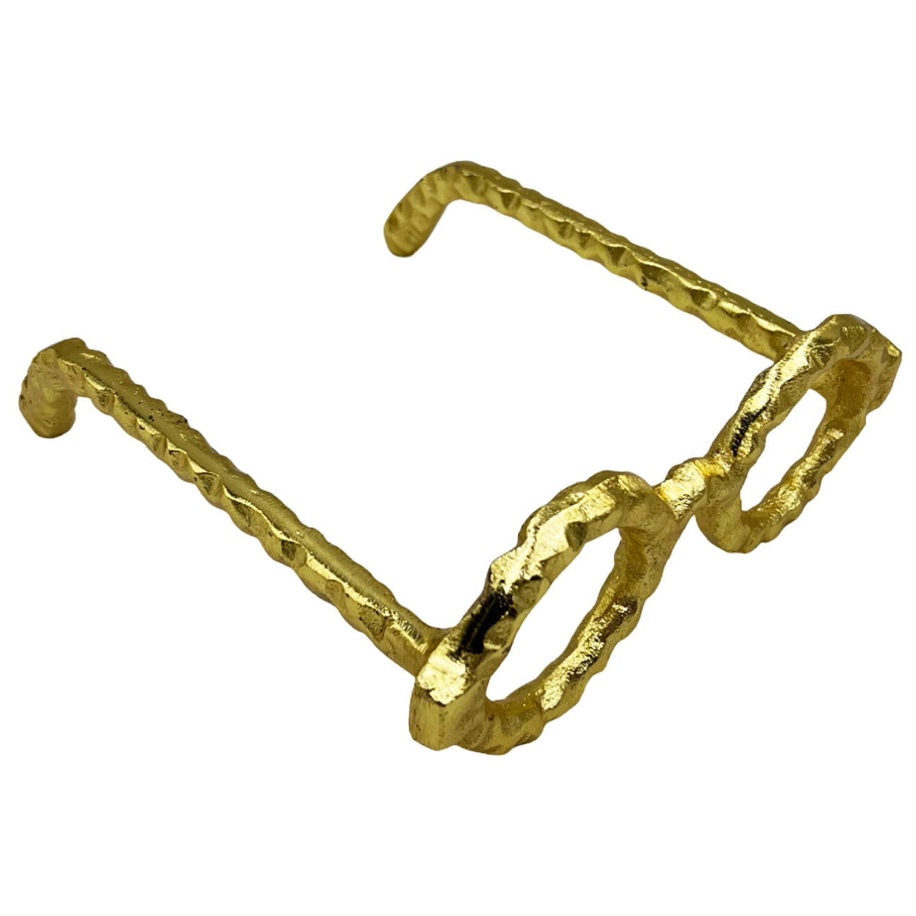 8" Decorative Round Glasses - Gold