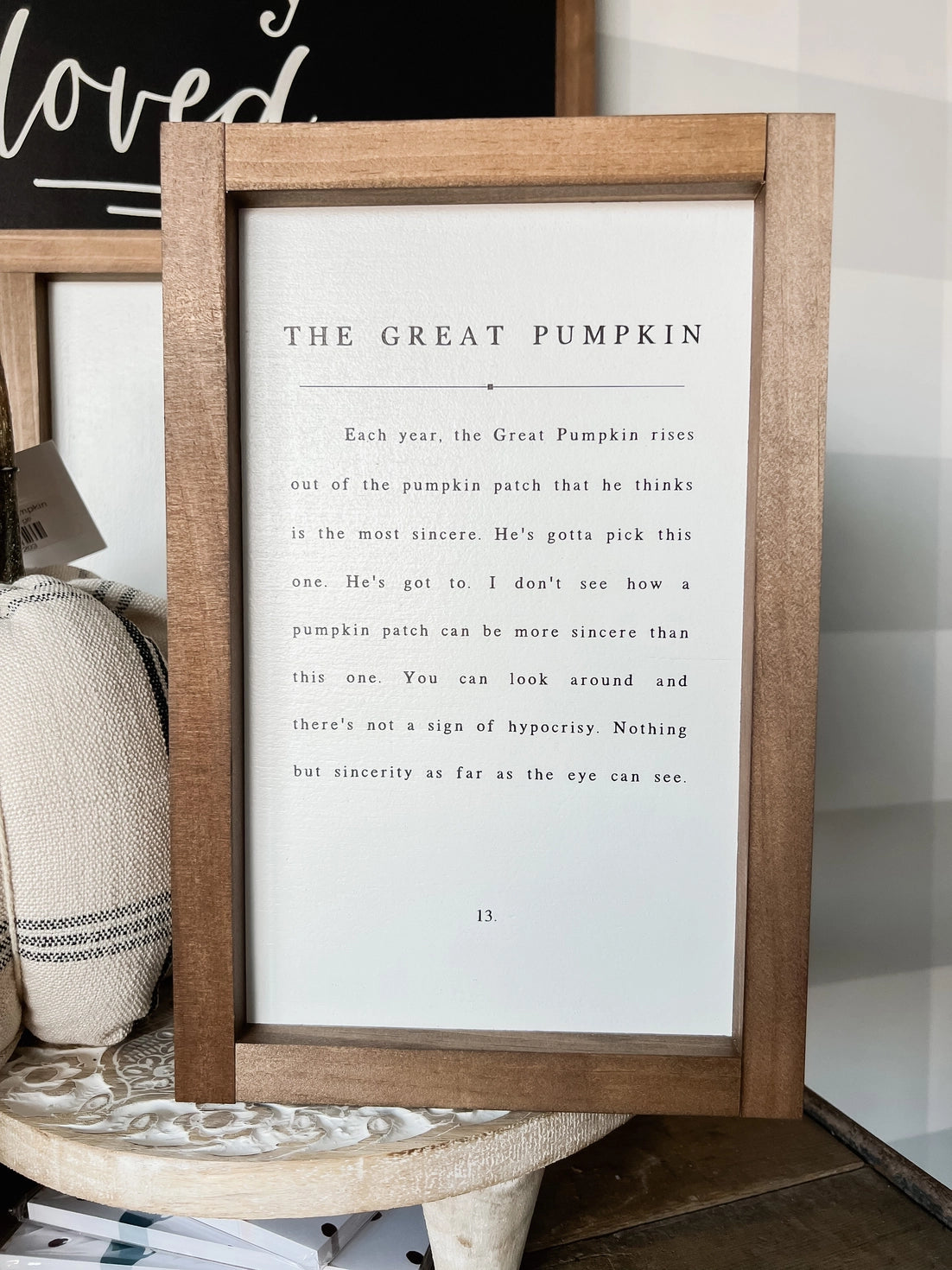 The Great Pumpkin Framed Wall Art (17x25")