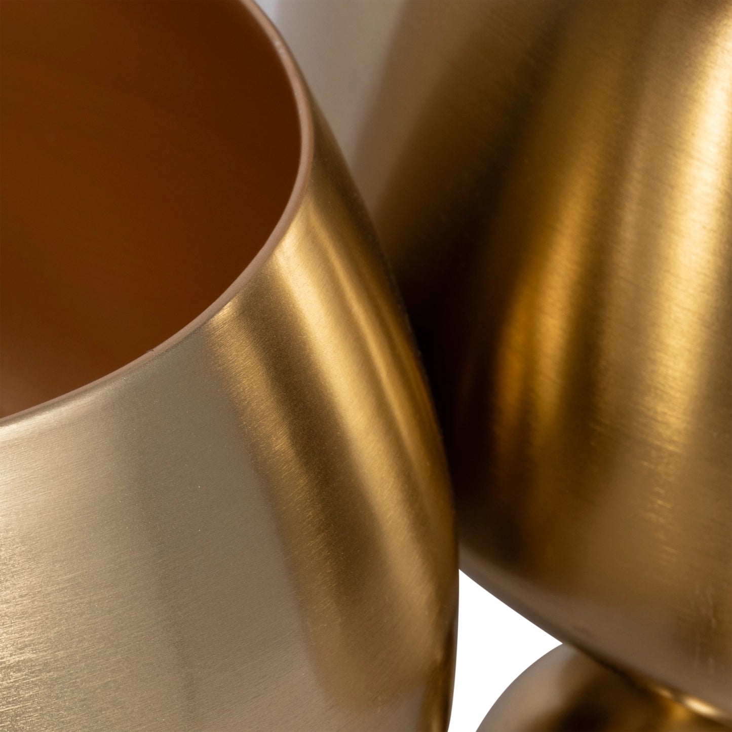 Gold Metal Planter Pot w/ Ball Feet (2 Sizes)