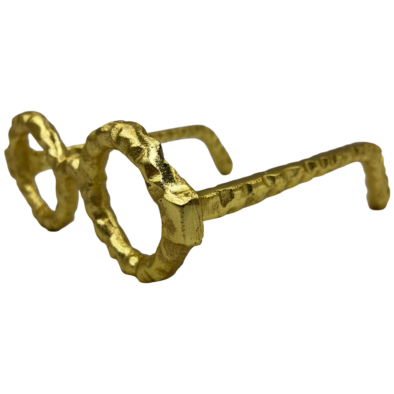 8" Decorative Round Glasses - Gold