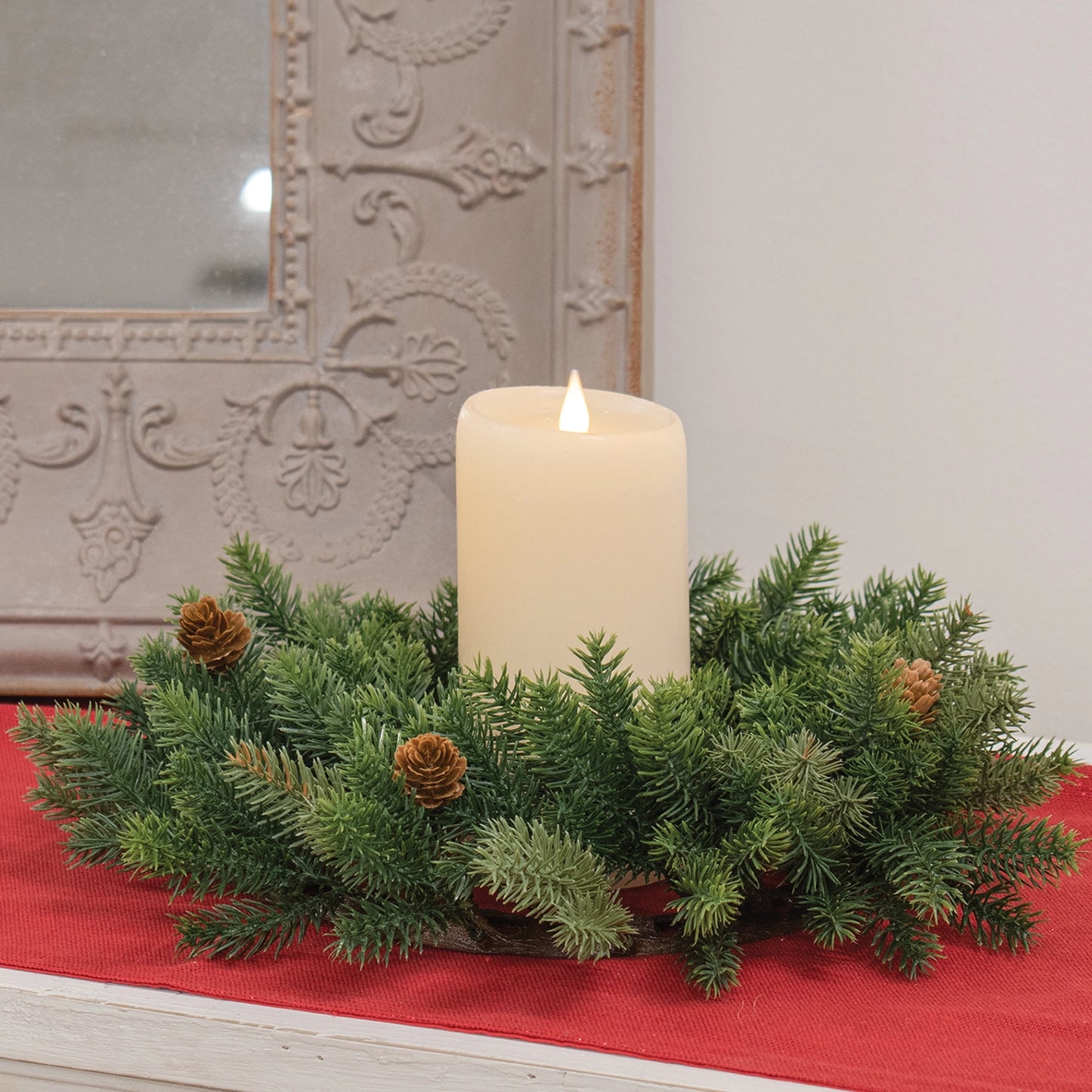 6" Norfolk Island Pine Candle Ring