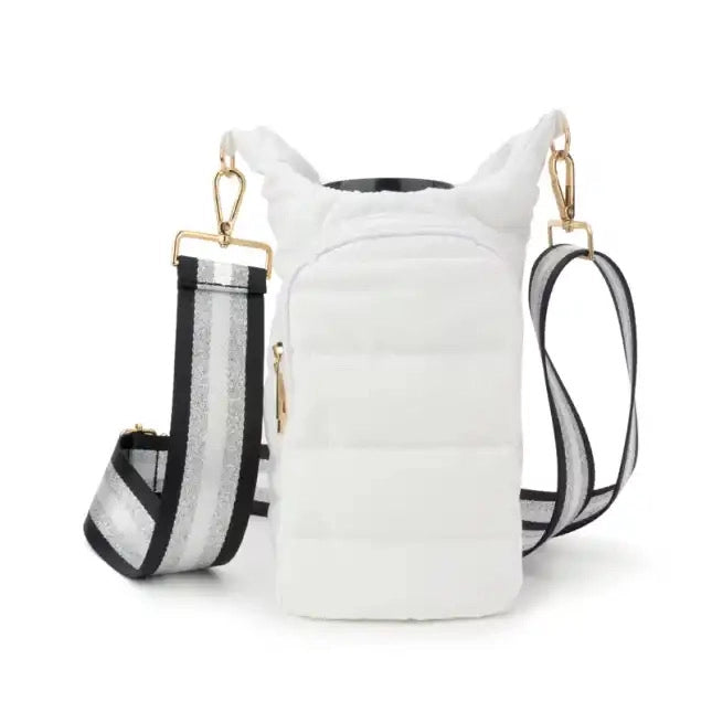 The Capri Tumbler Carrier Crossbody - White