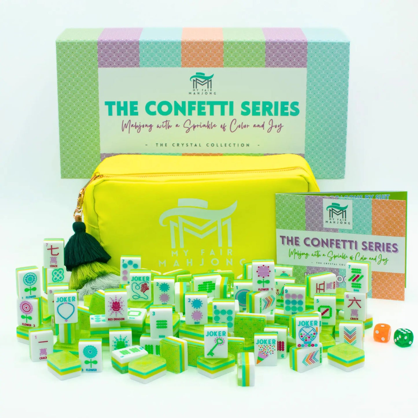 Lemon-Lime Confetti Series Mahjong Tile Set