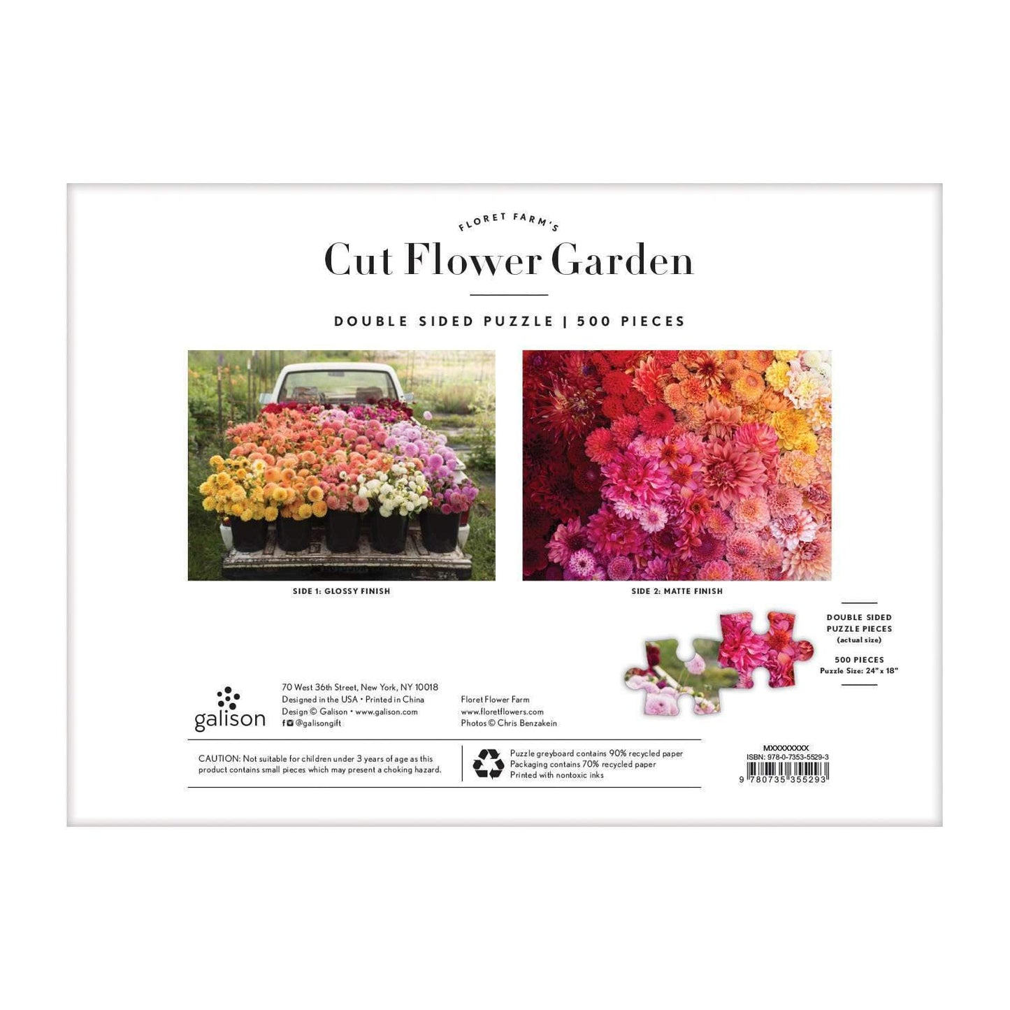 Floret Farm's Cut Flower Garden Double-Sided 500 Piece Puzzle
